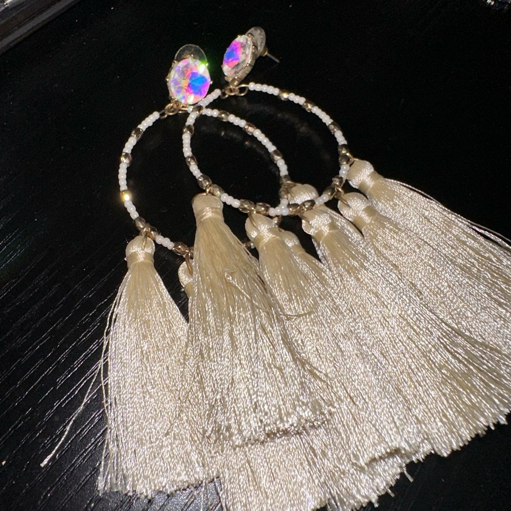 Large Boho Fringe Earrings